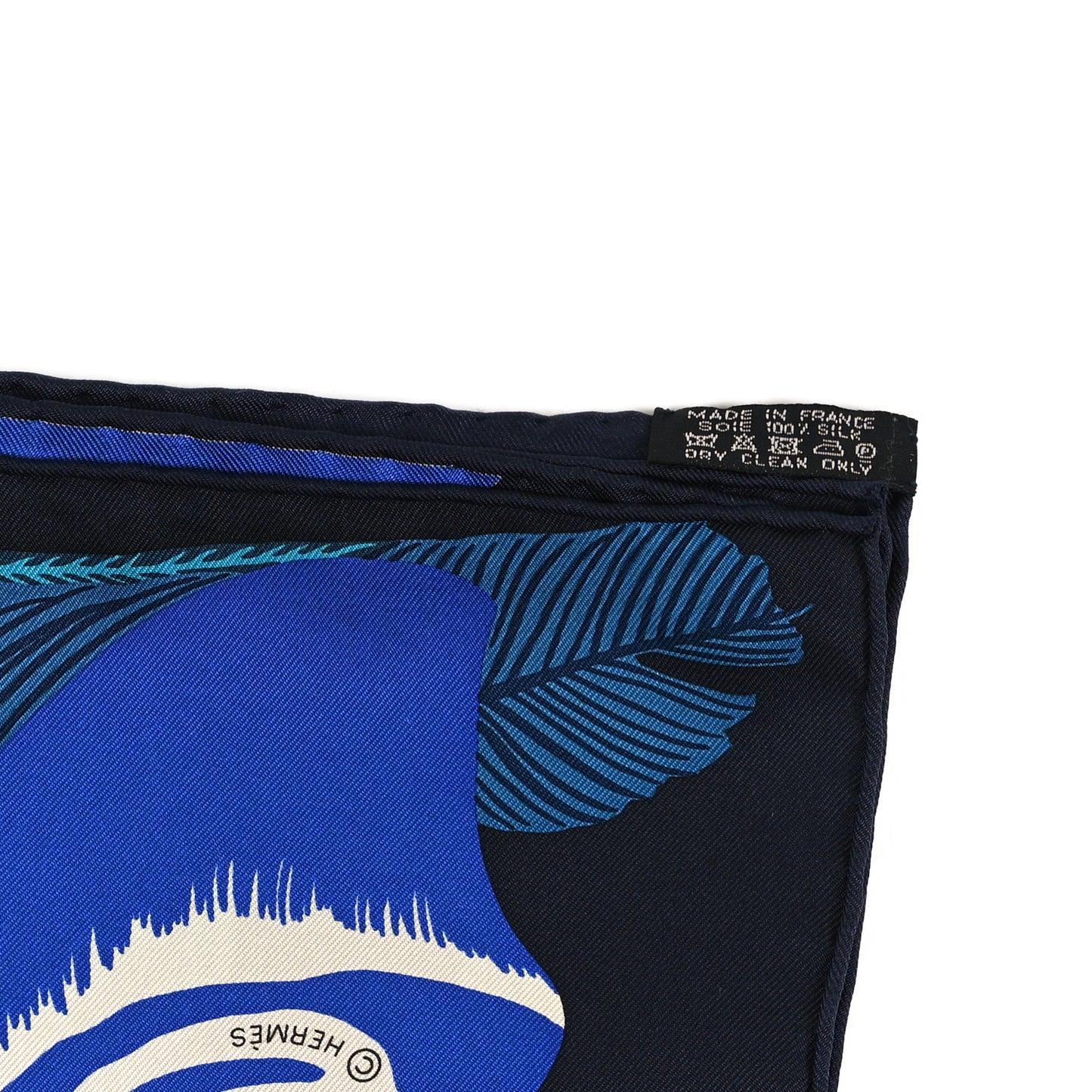 Silk Zebra Pegasus Scarf 90 Caban Turquoise Bleu Klein
