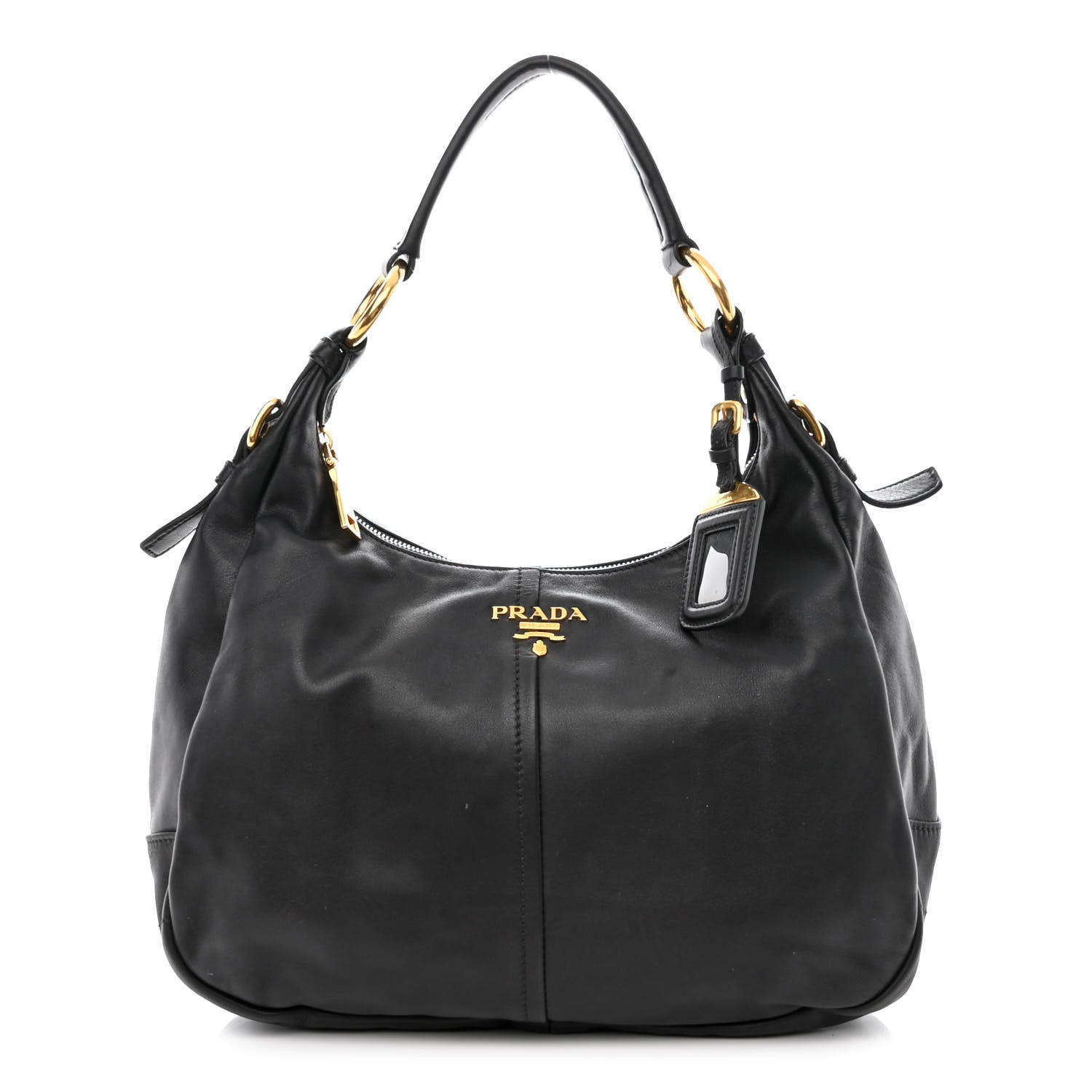 Prada Soft Calf Hobo Black 1 of 13