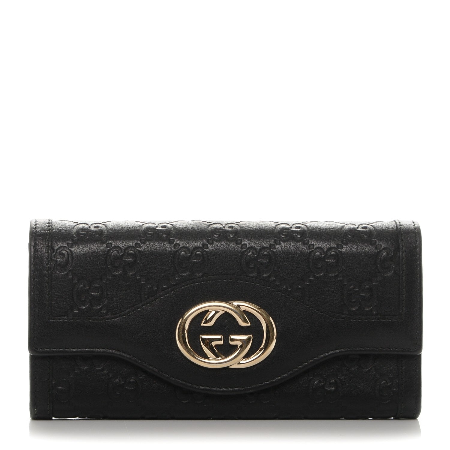 Gucci Guccissima Sukey Continental Wallet Continental Wallet Black 1 of 8