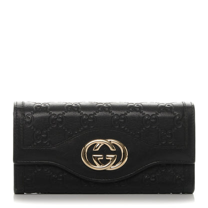 Gucci Guccissima Sukey Continental Wallet Continental Wallet Black 1 of 8