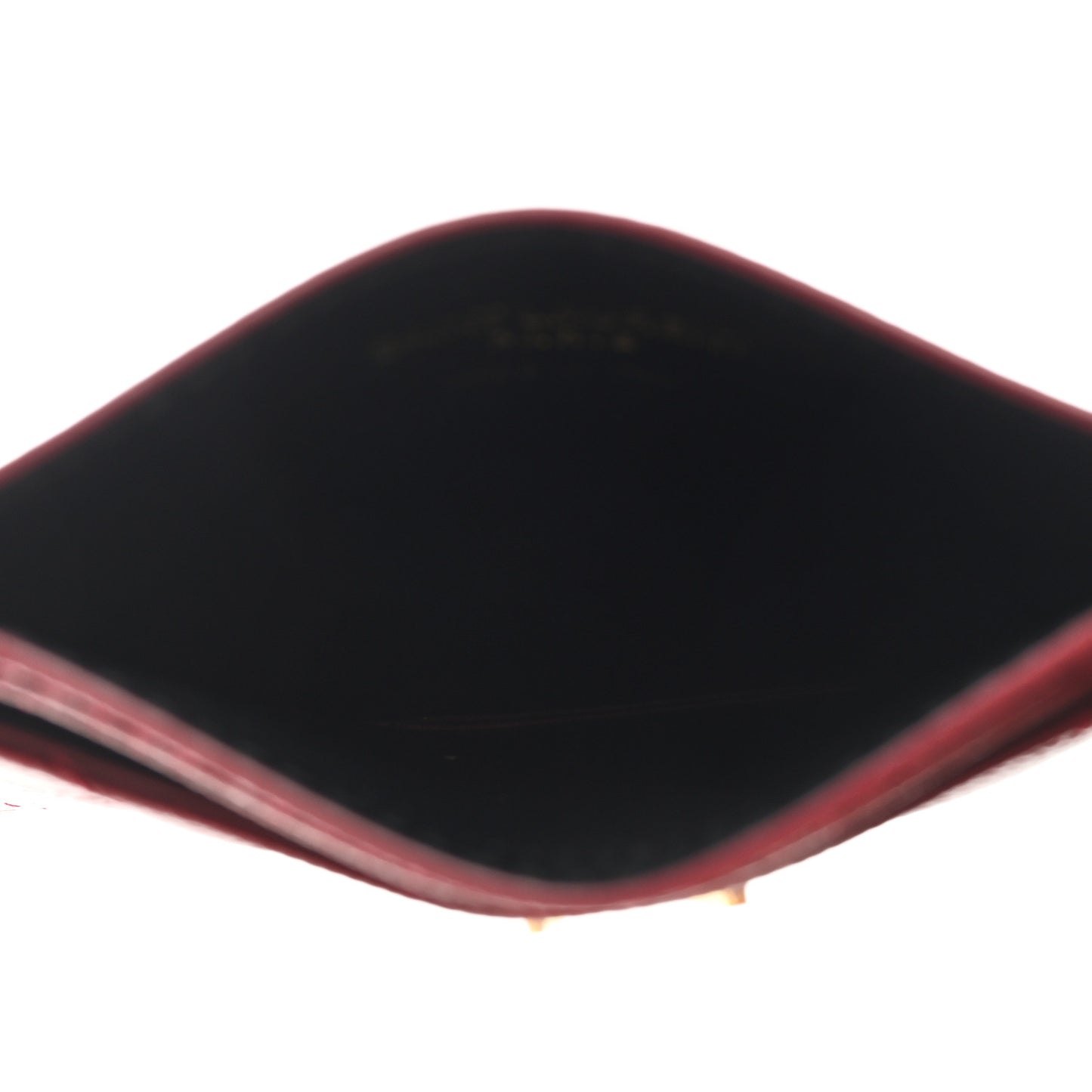Grain De Poudre Matelasse Chevron Monogram Credit Card Case Opyum Red