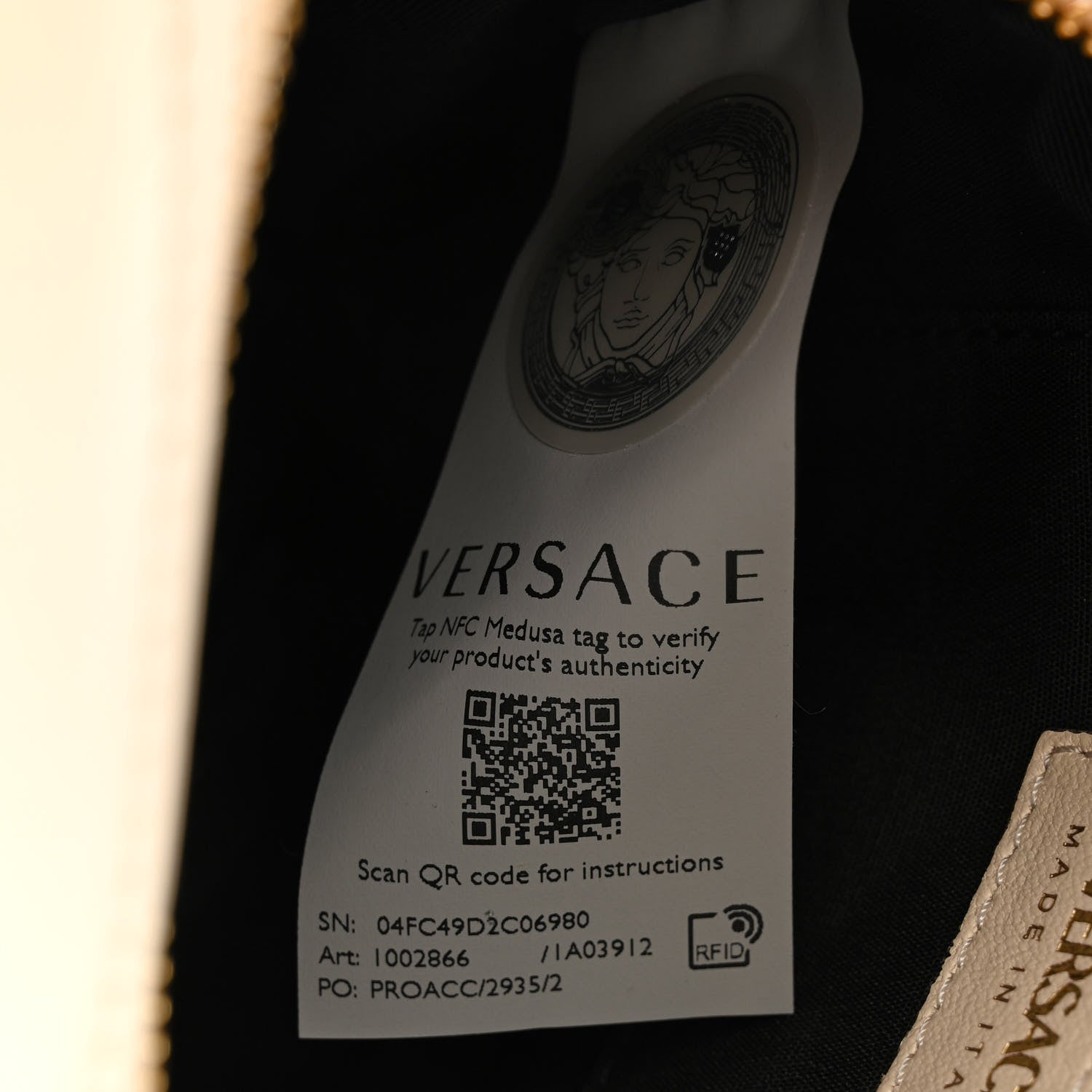 Versace Nappa Quilted La Medusa Round Camera Bag White 7 of 11