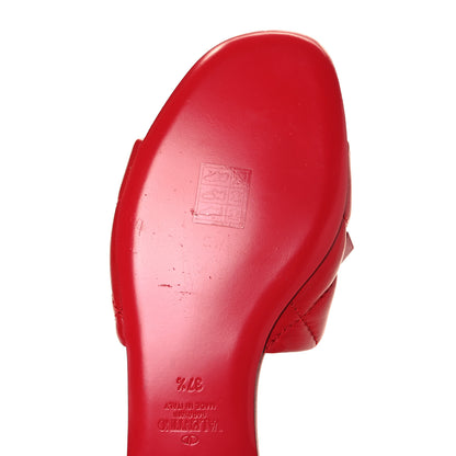 Valentino Garavani Nappa Monochrome Roman Stud Flat Slide Sandals 37.5 Rouge Pur 34 of 44