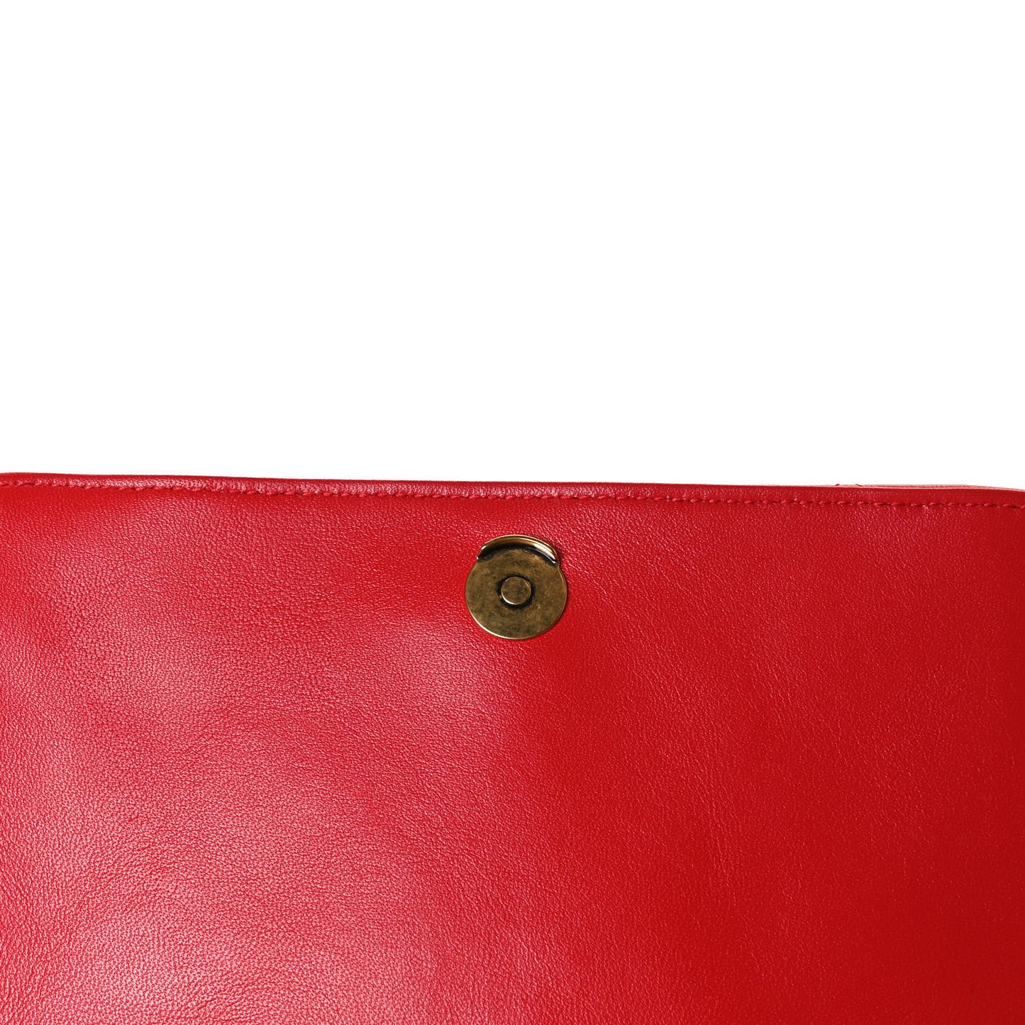 Nappa Calfskin Quilted Medium Touch B Shoulder Bag Bright Red