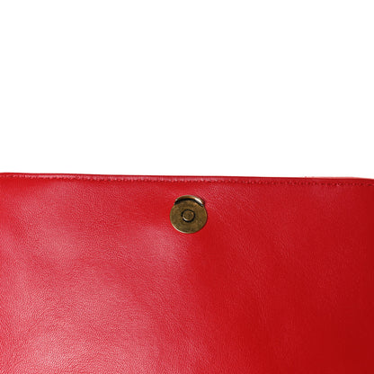 Balenciaga Nappa Calfskin Quilted Medium Touch B Shoulder Bag Bright Red 13 of 14