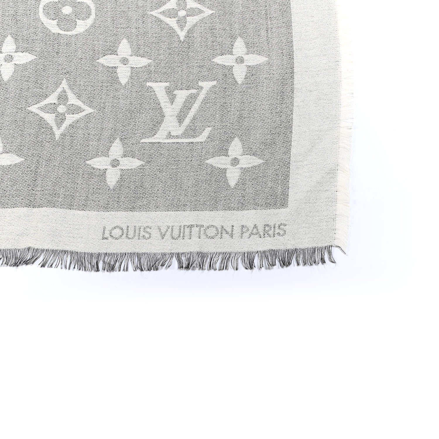 Louis Vuitton Cashmere Silk Monogram Giant Shawl Black 3 of 5