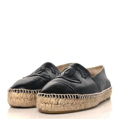 Chanel Lambskin CC Espadrilles 39 Black 3 of 9