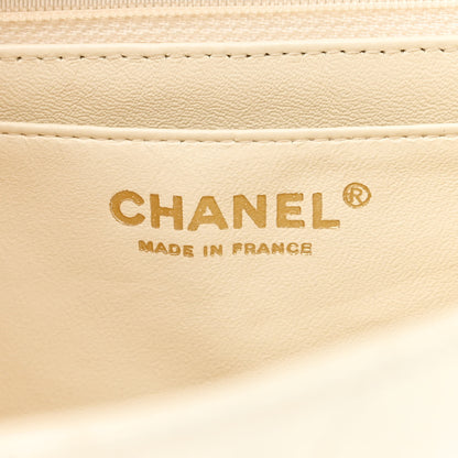 Chanel Caviar Quilted Jumbo Single Flap White 6 of 10