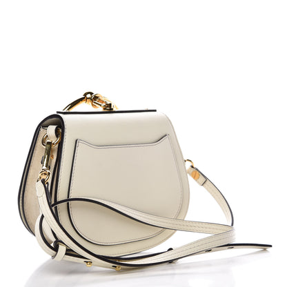 Chloe Calfskin Suede Quilted Small Nile Bracelet Bag Natural White 3 of 8