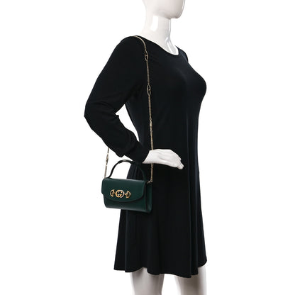 Gucci Smooth Calfskin Mini Zumi Shoulder Bag Vintage Green 2 of 9