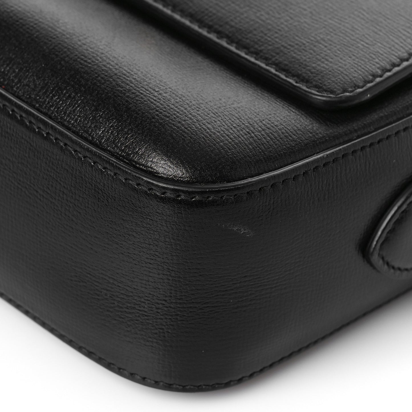 Textured Calfskin Small Horsebit 1955 Shoulder Bag Black