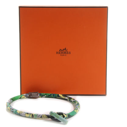 Hermes Silk Collier En Bois Et Soie Petit H Necklace 6 of 6
