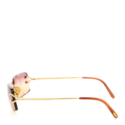 Cartier Rimless Gradient Sunglasses Gold 3 of 9