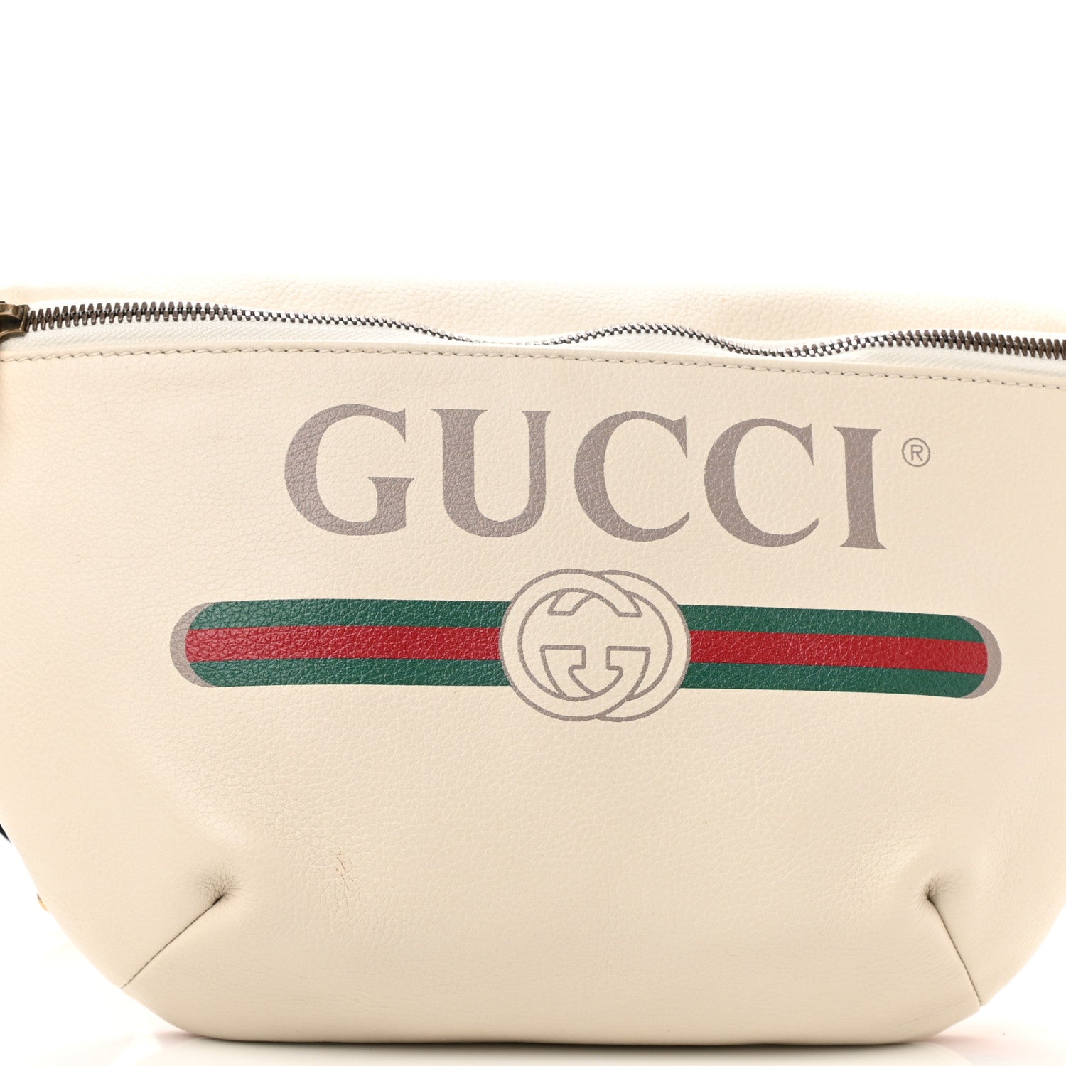 Gucci Grained Calfskin Logo Belt Bag White 8 of 11