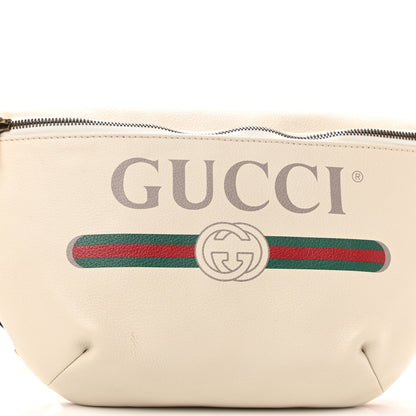 Gucci Grained Calfskin Logo Belt Bag White 8 of 11