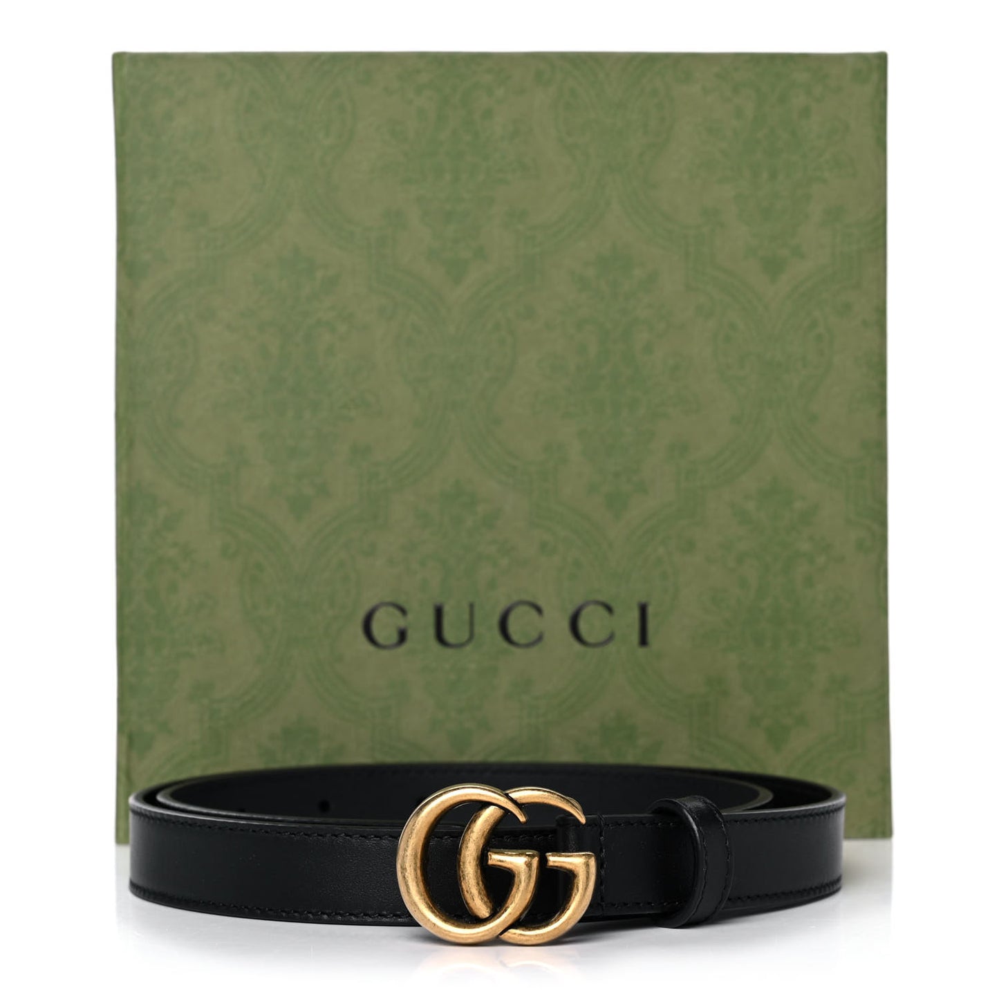 Calfskin Double G 20mm Belt 75 30 Black
