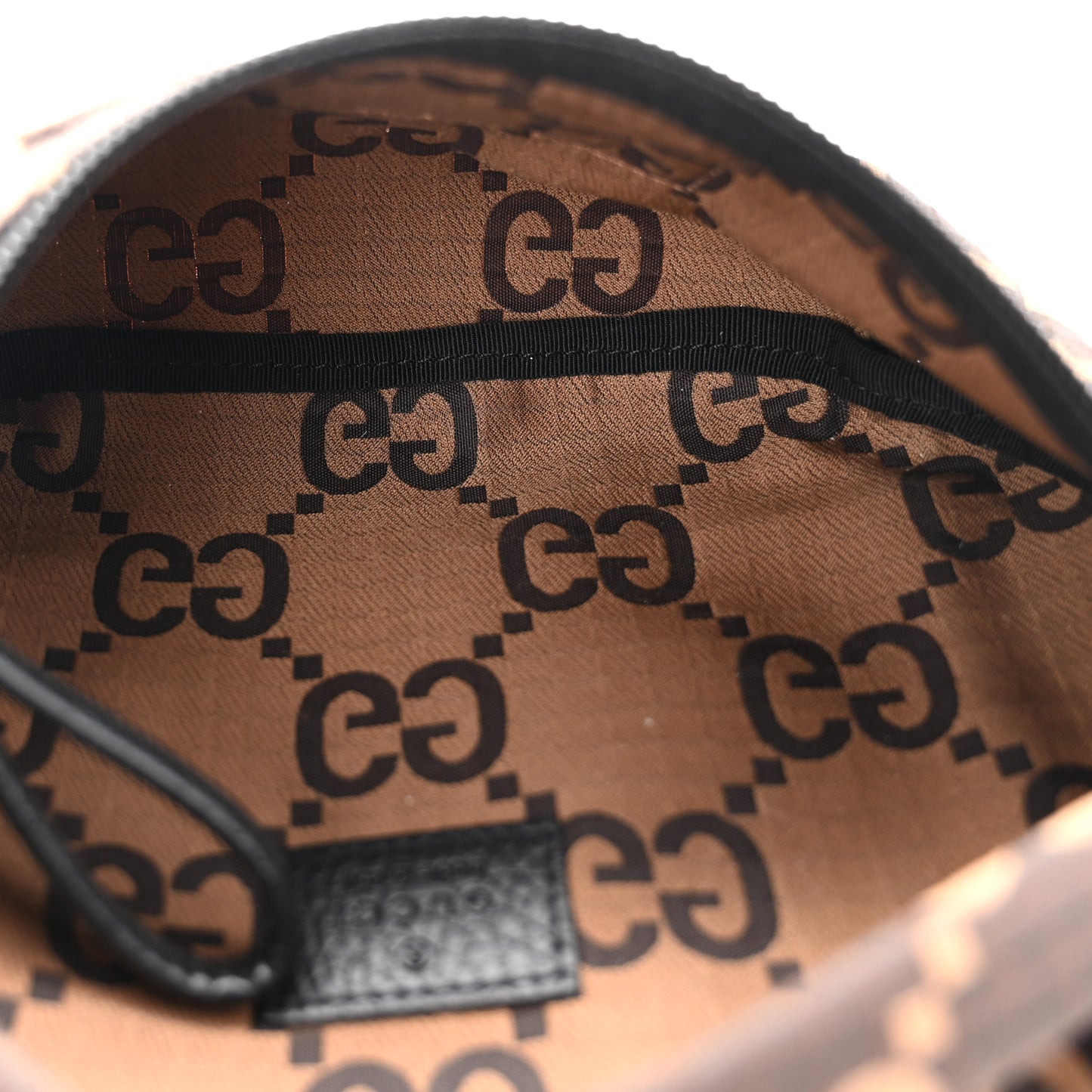 Recycled Polyester Monogram Jumbo GG Belt Bag Ebony Beige