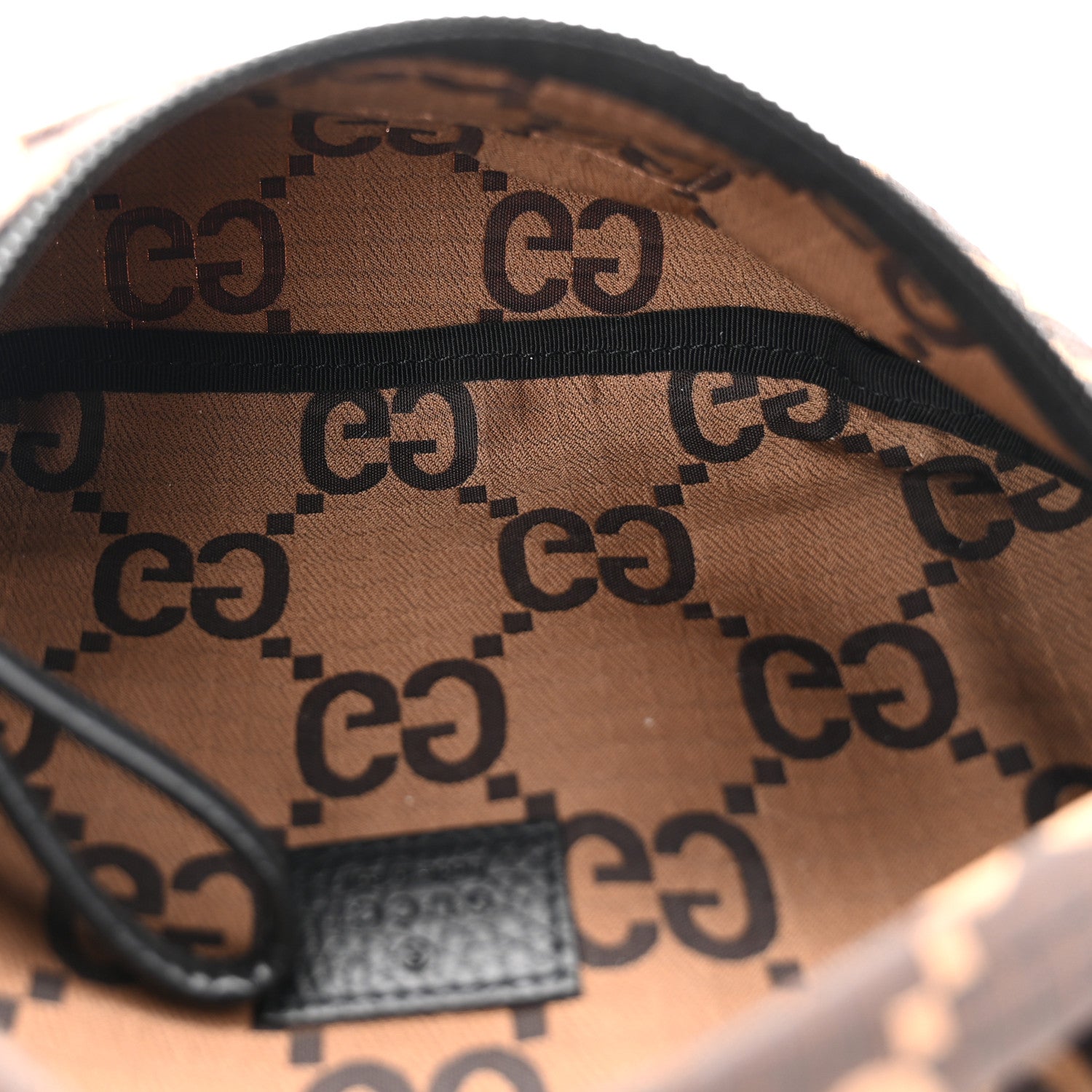 Gucci Recycled Polyester Monogram Jumbo GG Belt Bag Ebony Beige 5 of 10