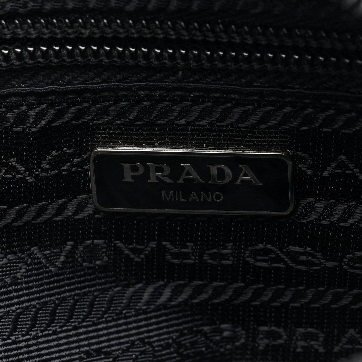 Prada Re-Nylon Saffiano Pouch Wristlet Black 6 of 6