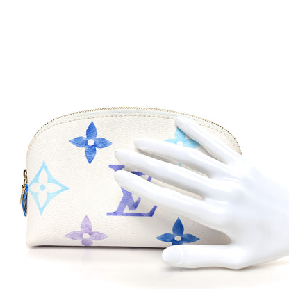 Louis Vuitton Monogram Giant By The Pool Cosmetic Pouch PM Blue 2 of 7