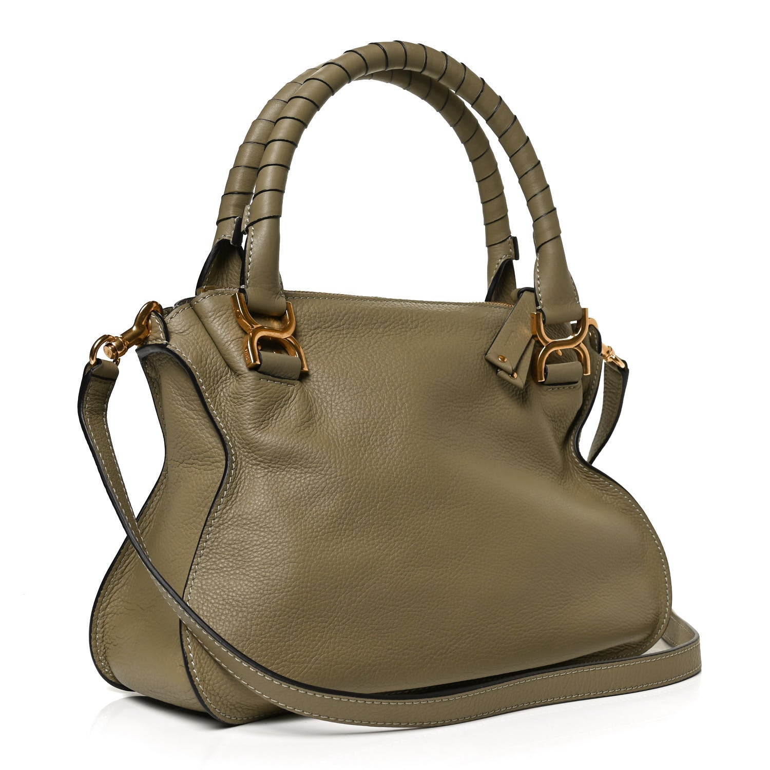 Chloe Calfskin Medium Marcie Satchel Baobab Green 3 of 10