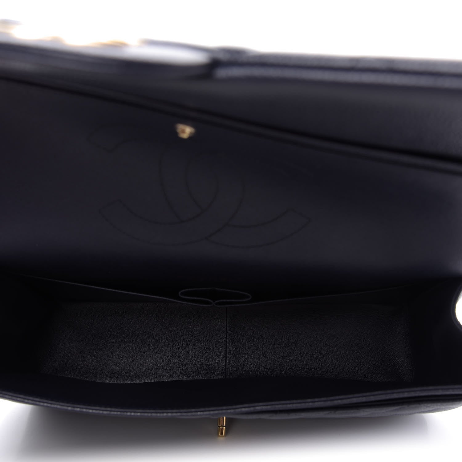 Chanel Caviar Quilted Maxi Double Flap Navy Blue 5 of 10