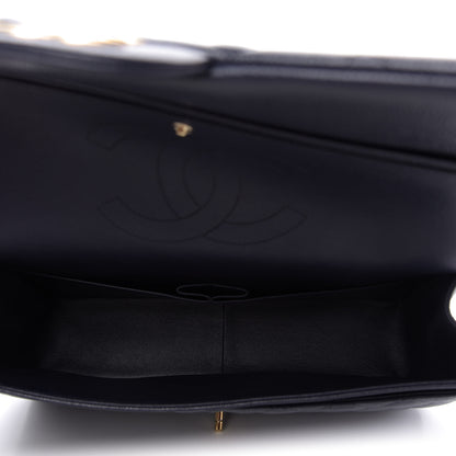 Chanel Caviar Quilted Maxi Double Flap Navy Blue 5 of 10