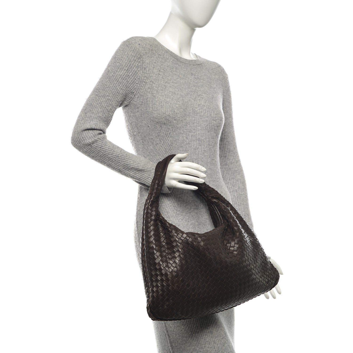 Bottega Veneta Nappa Intrecciato Large Veneta Hobo Ebano 2 of 10
