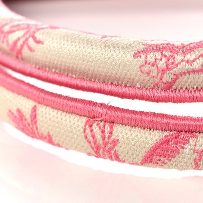 Christian Dior Canvas Embroidered Medium Dioriviera Toile De Jouy Book Tote Peony Pink 11 of 11
