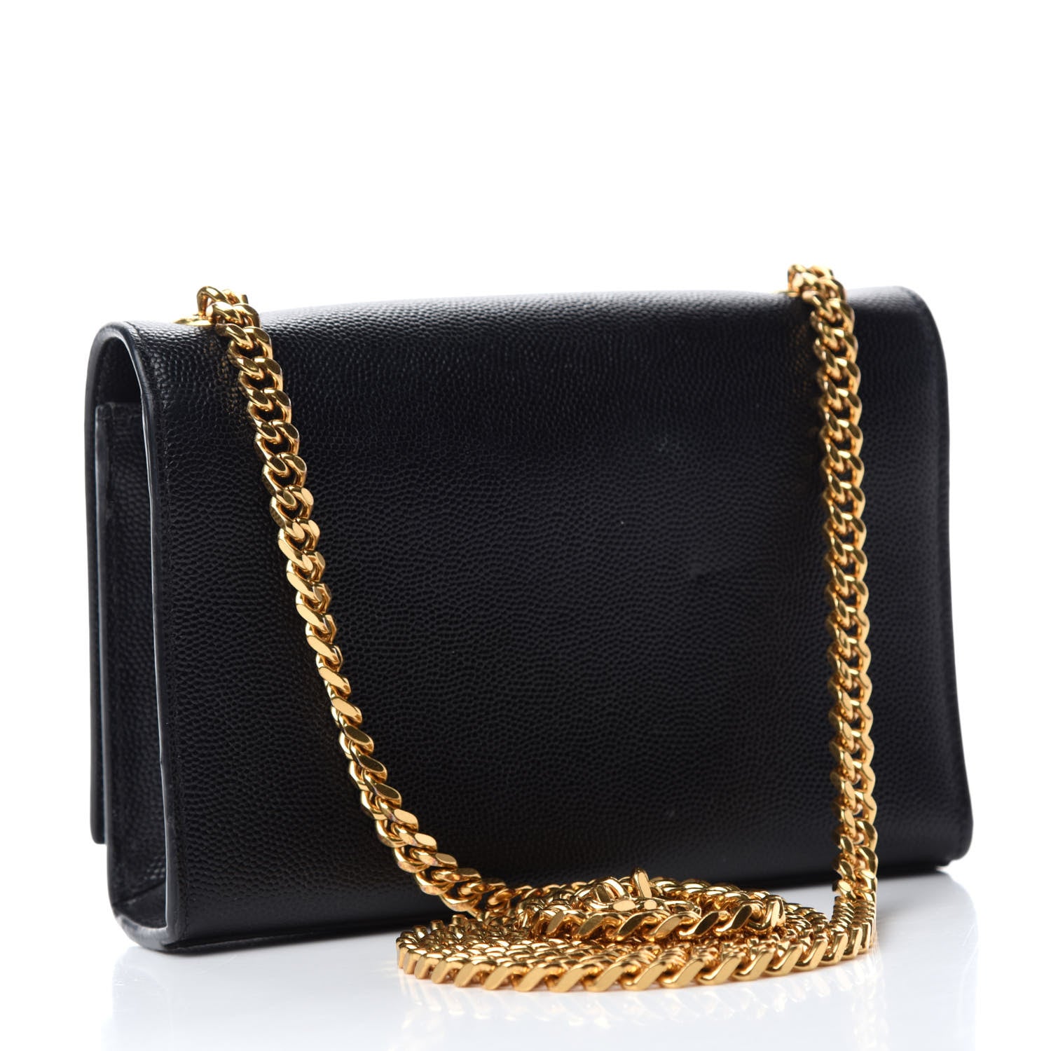 Saint Laurent Grain De Poudre Small Monogram Kate Satchel Black 3 of 14