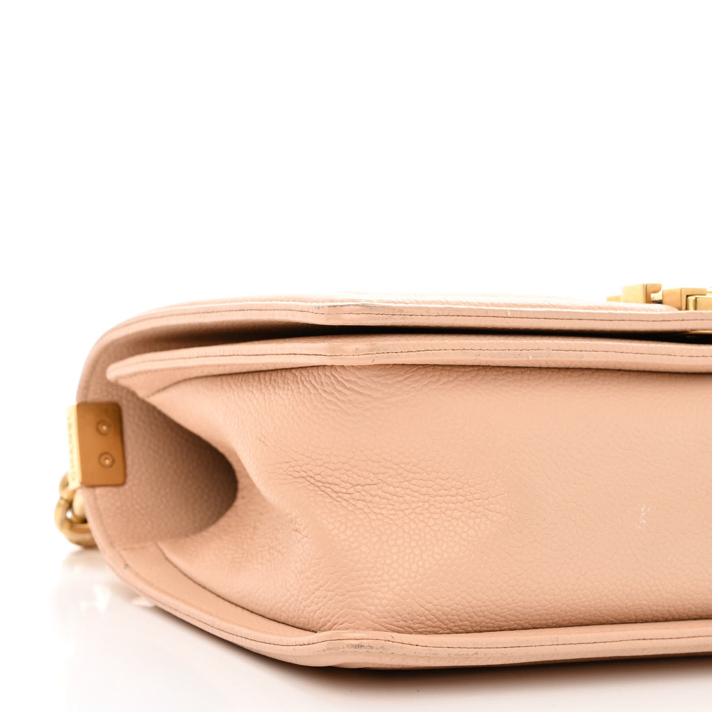 Caviar Quilted Medium Boy Flap Beige
