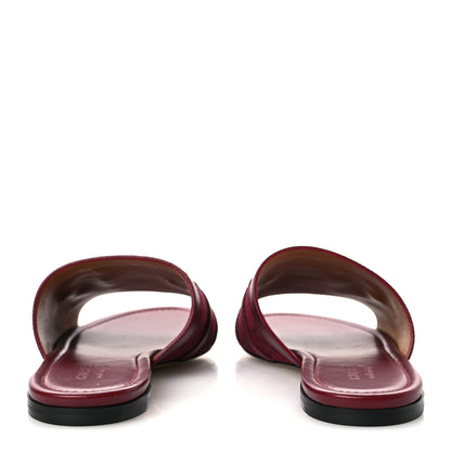 Gucci Calfskin Monogram Horsebit Womens Slide Sandals 38.5 Rosso Ancora 6 of 10