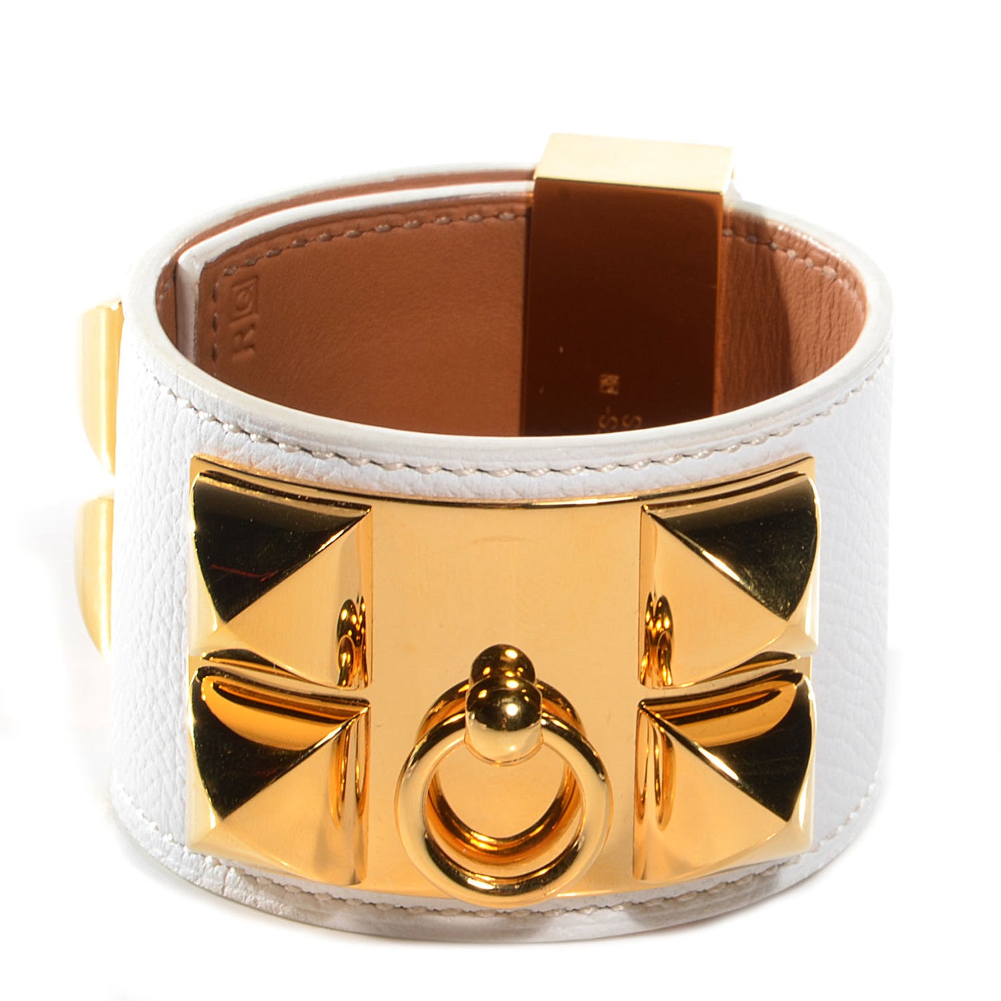 Epsom Collier de Chien CDC Bracelet White Small