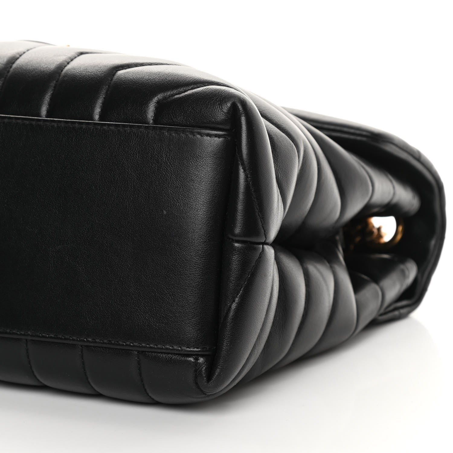 Saint Laurent Calfskin Y Quilted Monogram Medium Loulou Chain Satchel Black 10 of 14