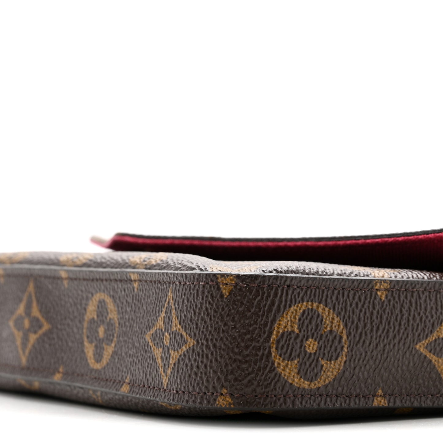 Monogram Pochette Felicie Chain Wallet Fuchsia