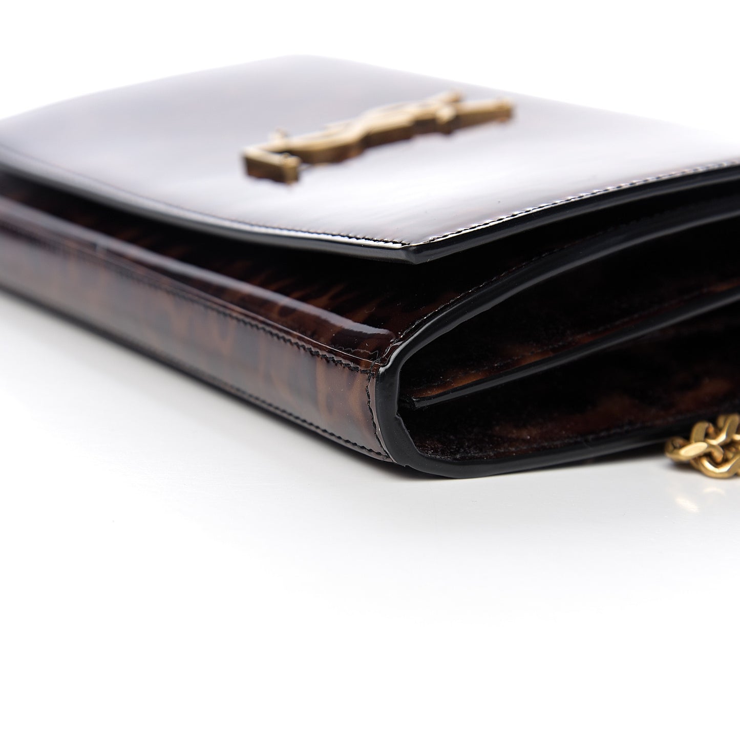 Patent Monogram Chain Wallet Tortoiseshell