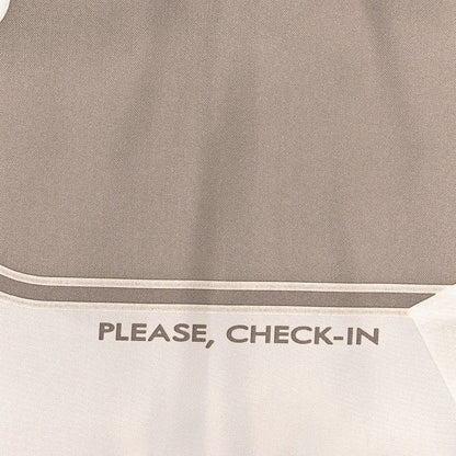 Hermes Silk Please Check In Scarf 90 Gris Perle Etoupe 4 of 4