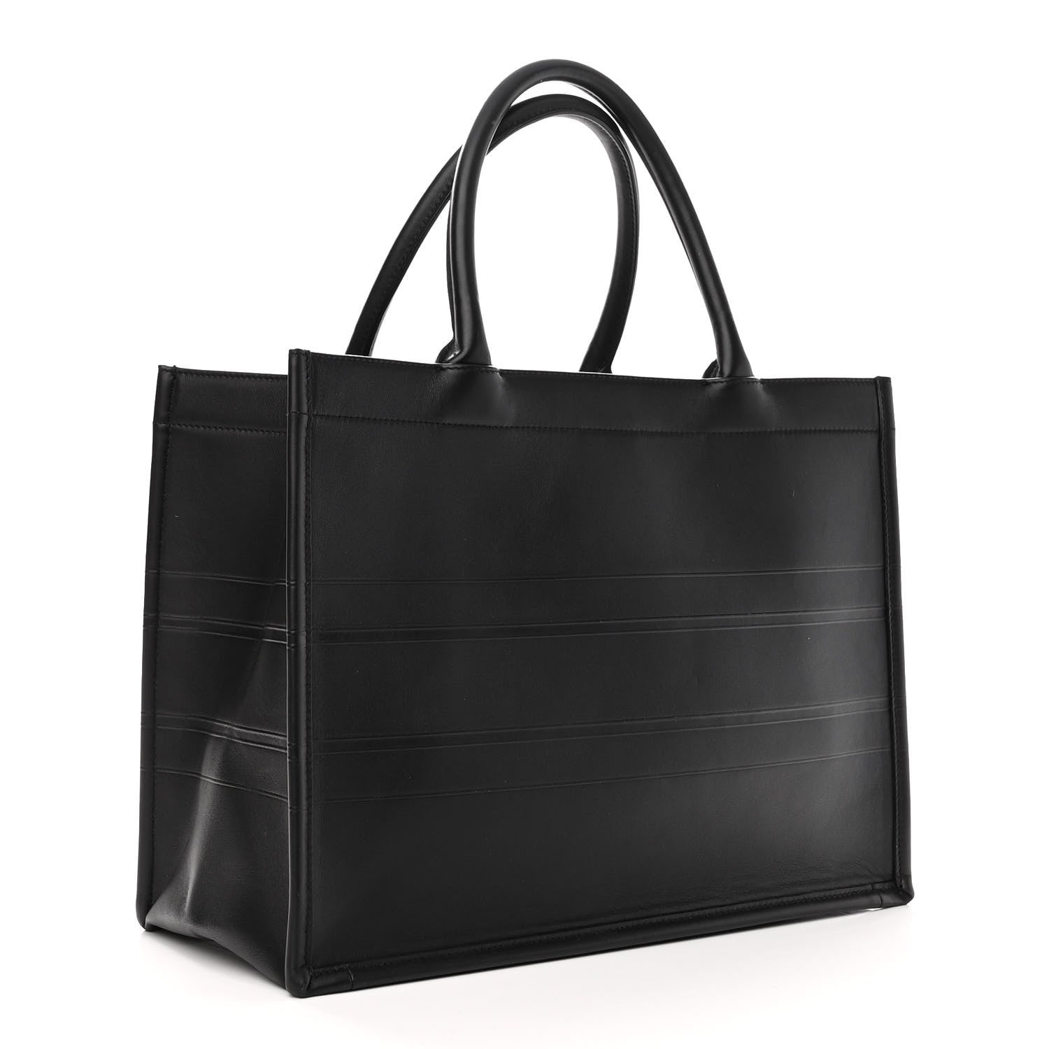 Christian Dior Calfskin Embossed Medium Book Tote Black 3 of 10