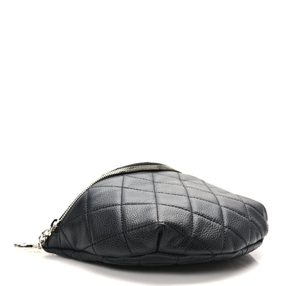 Chanel Grained Calfskin Quilted Waist Belt Bag Black 4 of 9
