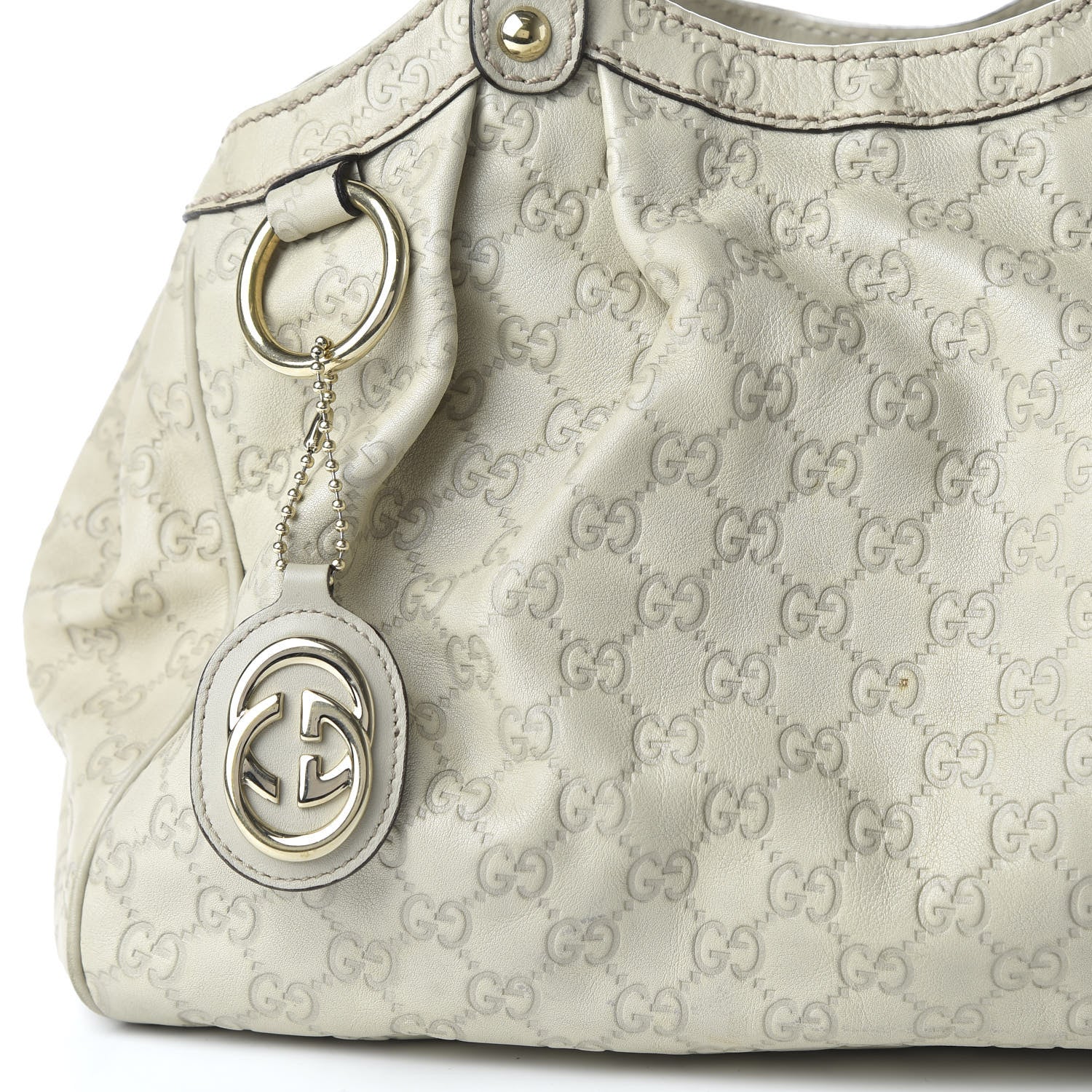 Gucci Guccissima Medium Sukey Tote Mystic White 10 of 10