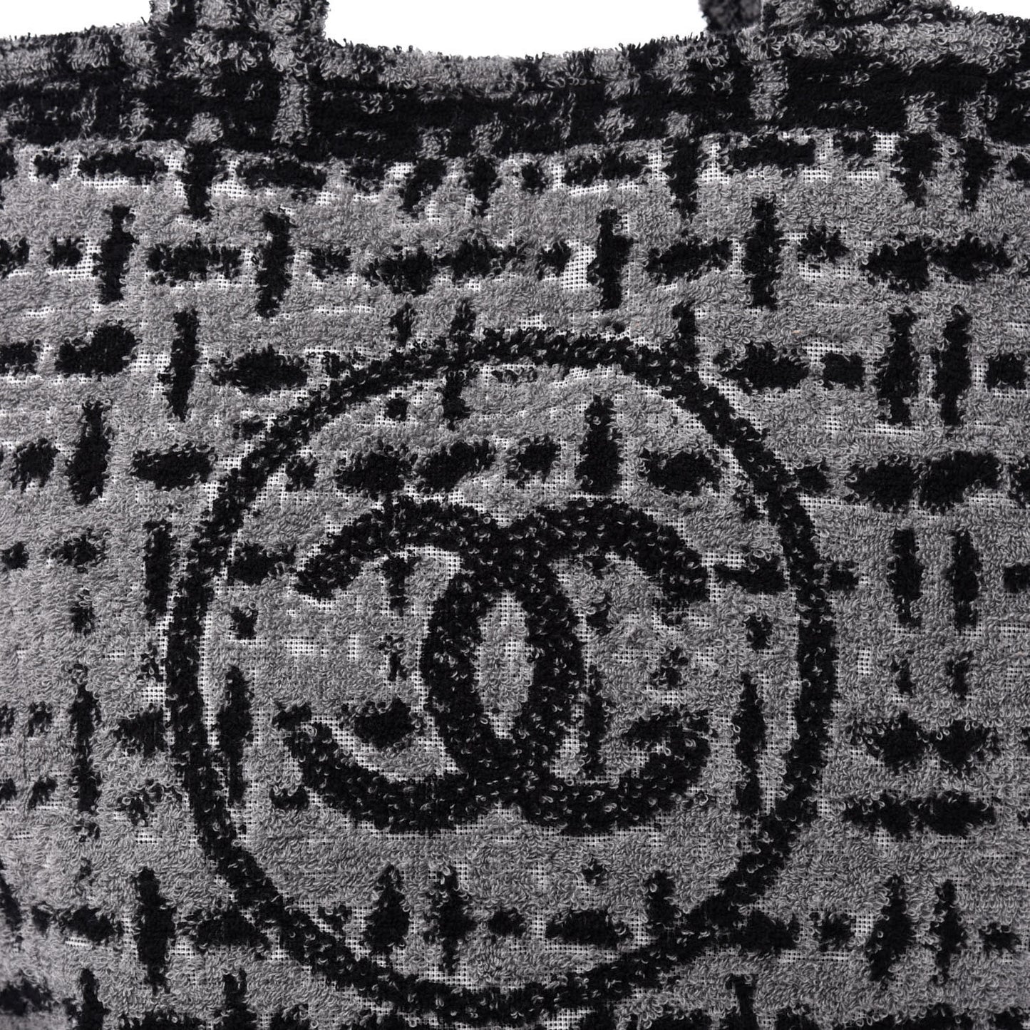 Terry Cotton CC Tote Black Grey