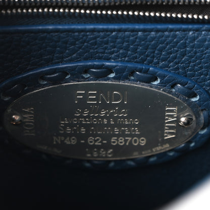 Fendi Cuoio Romano Selleria Macro Stitchings Mini Peekaboo Iconic Satchel Placca Argento 5 of 9