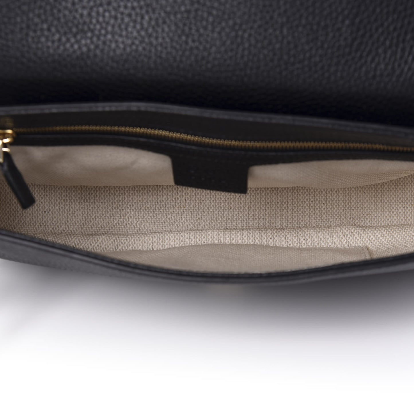 Pebbled Calfskin Medium Soho Flap Crossbody Black