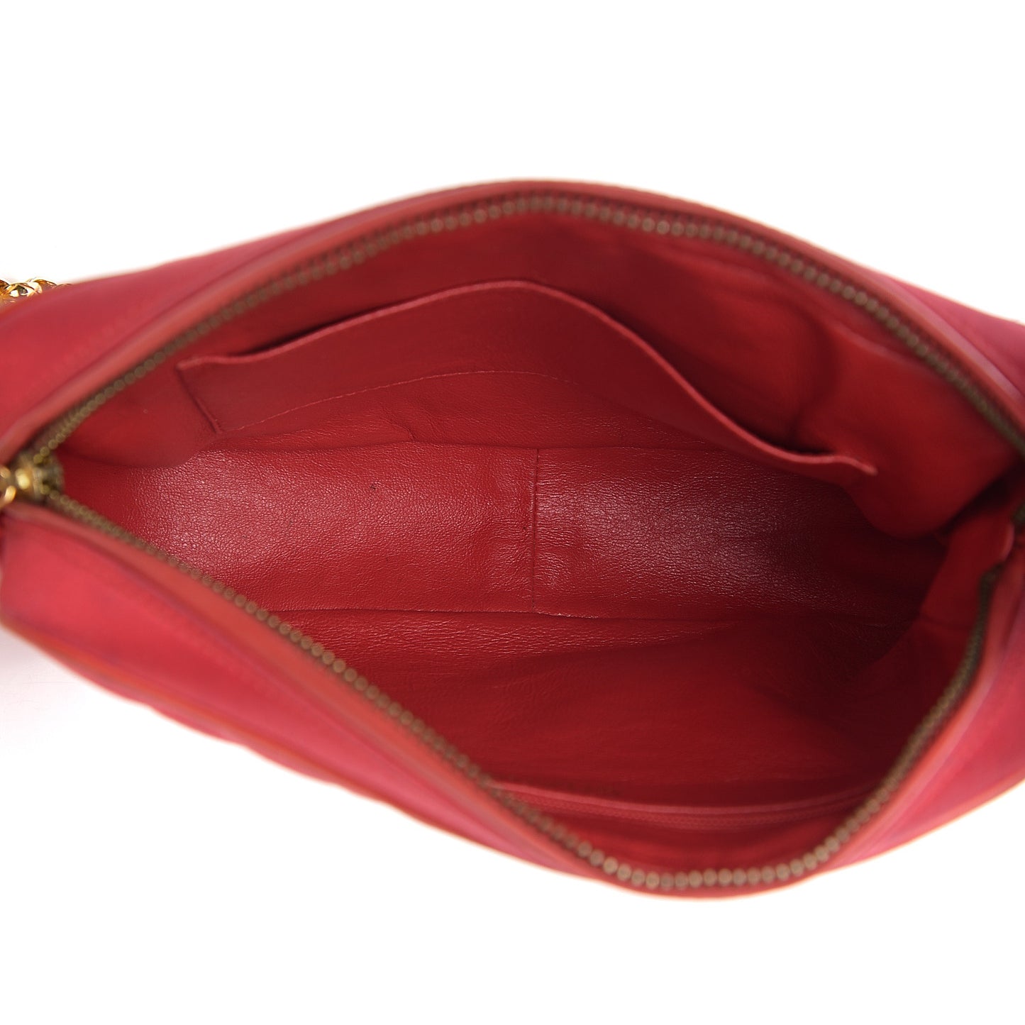 Satin Quilted CC Tassel Camera Case Red