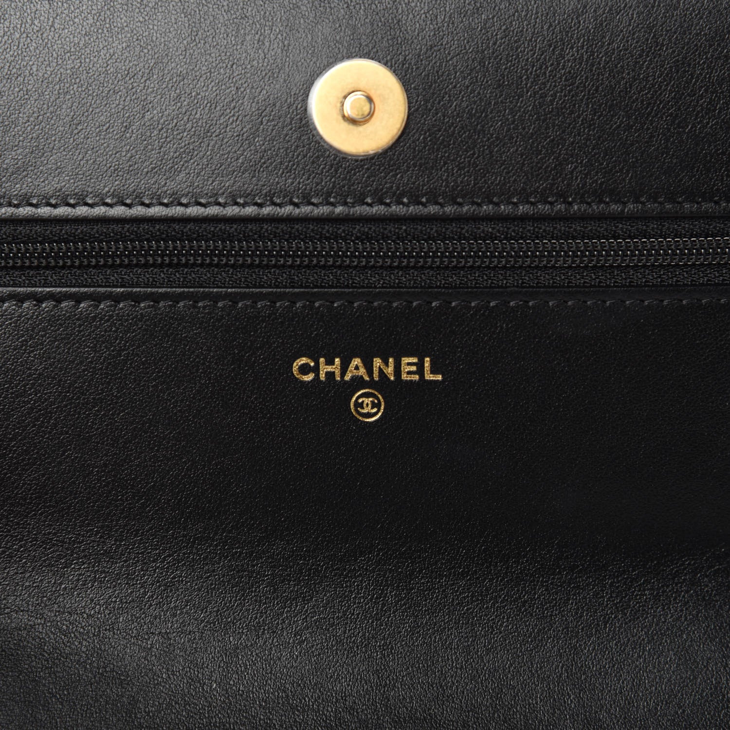 Chanel Tweed Quilted Chanel 19 Wallet On Chain WOC Black Beige 8 of 12