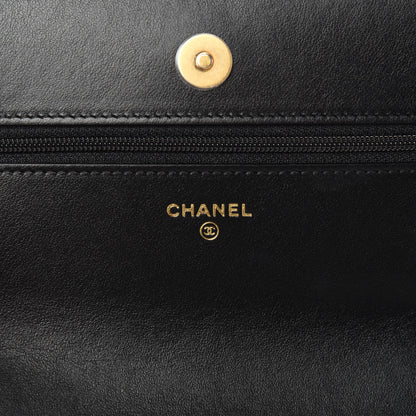 Chanel Tweed Quilted Chanel 19 Wallet On Chain WOC Black Beige 8 of 12