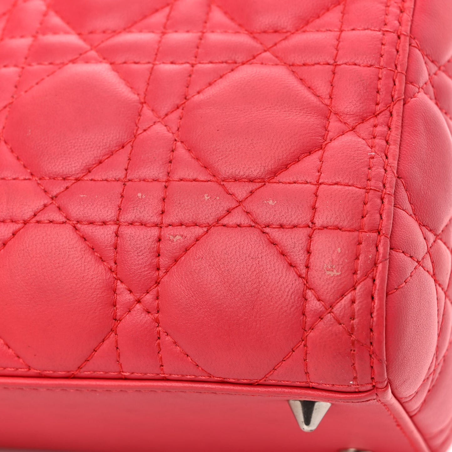 Lambskin Cannage Medium Lady Dior Pink