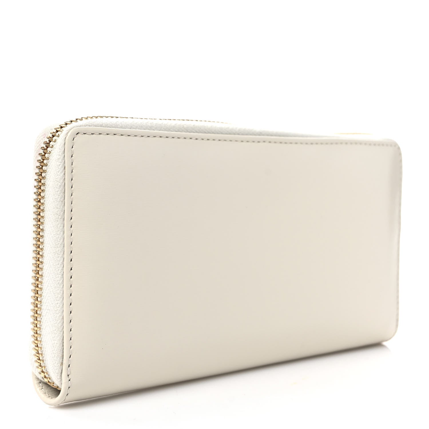 Gucci Boarded Plutone Calfskin Horsebit 1955 Zip Around Wallet Mystic White 3 of 7