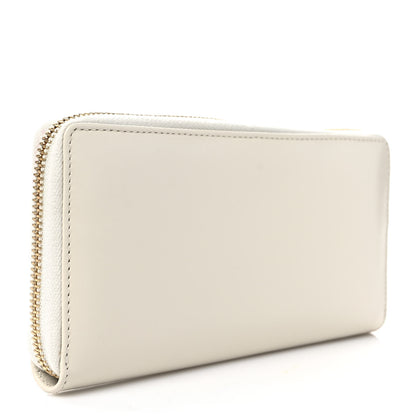 Gucci Boarded Plutone Calfskin Horsebit 1955 Zip Around Wallet Mystic White 3 of 7