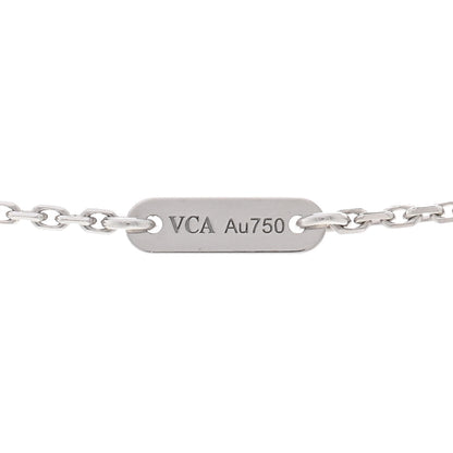 Van Cleef & Arpels 18K White Gold Turquoise Sweet Alhambra Butterfly Pendant Necklace 4 of 6